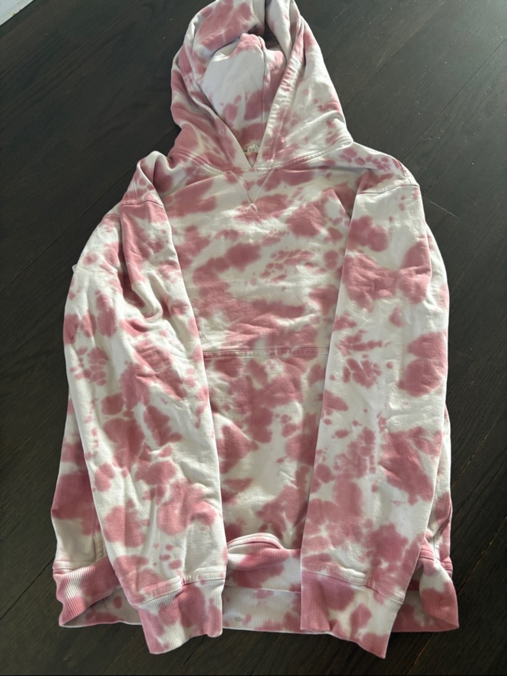 lululemon athletica RARE! Pink and White Tie-Dye Hoodie
